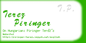 terez piringer business card